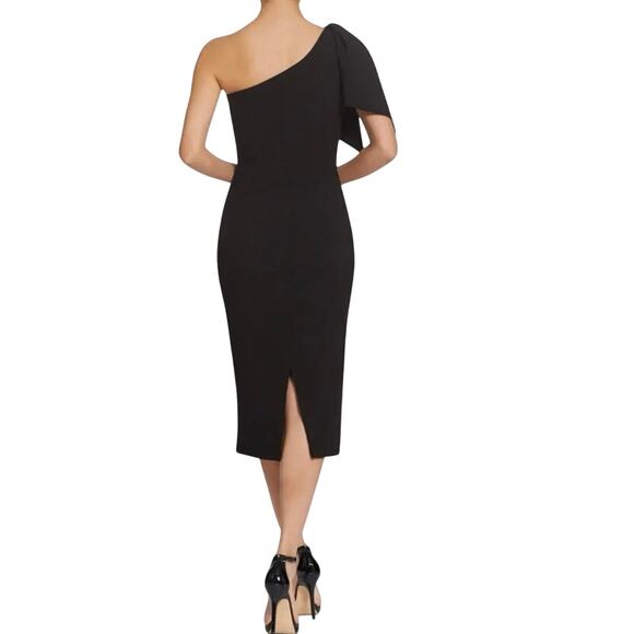 Dress the Population Tiffany One-Shoulder Midi Dress black sz S NEW - Picture 2 of 16